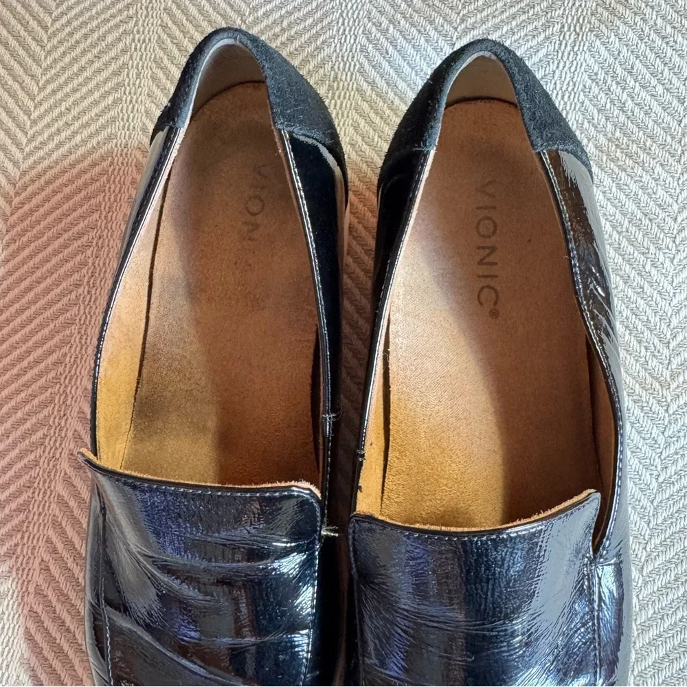 Vionic Women's Kensley Loafer Leather,‎ Black, Size 10
